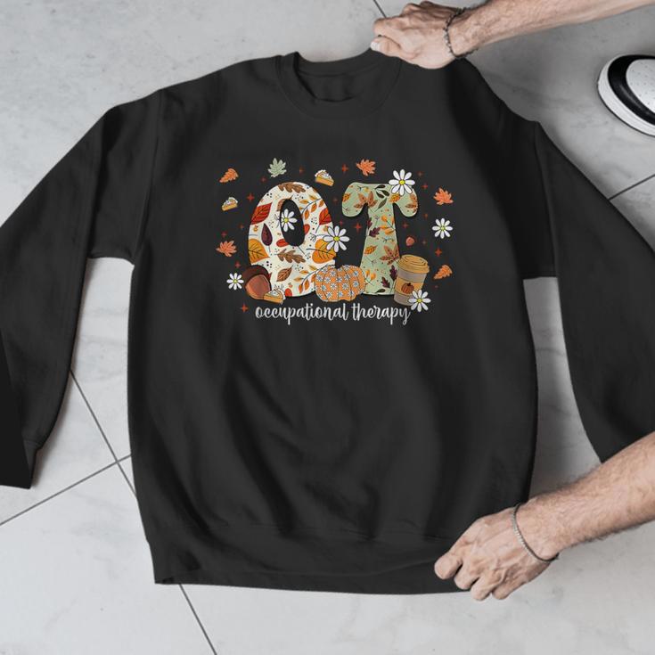 Occupational Therapy Fall Autumn Pumpkin Flower OTA Teacher Men Graphic Sweatshirt, funny design Occupational Therapy Fall Autumn Pumpkin Flower OTA Teacher Men Graphic Sweatshirt, funny design