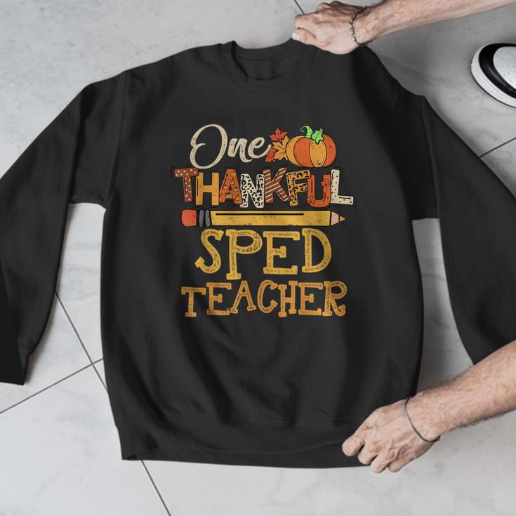 One Thankful Sped Teacher Cute Thanksgiving Women Men Graphic Sweatshirt, funny design One Thankful Sped Teacher Cute Thanksgiving Women Men Graphic Sweatshirt, funny design