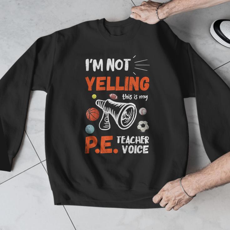 PE Teacher Voice PE Teacher School Fitness Class Men Graphic Sweatshirt, Pe Teacher Gifts, funny design