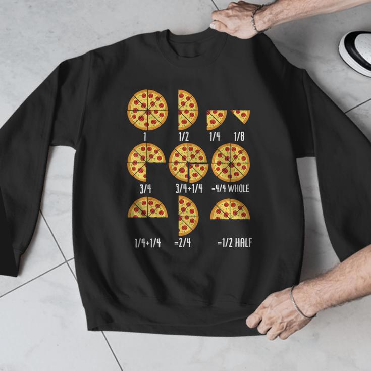 Pizza Slice Fraction Math Teacher Back To School Educational Men Graphic Sweatshirt, funny design Pizza Slice Fraction Math Teacher Back To School Educational Men Graphic Sweatshirt, funny design