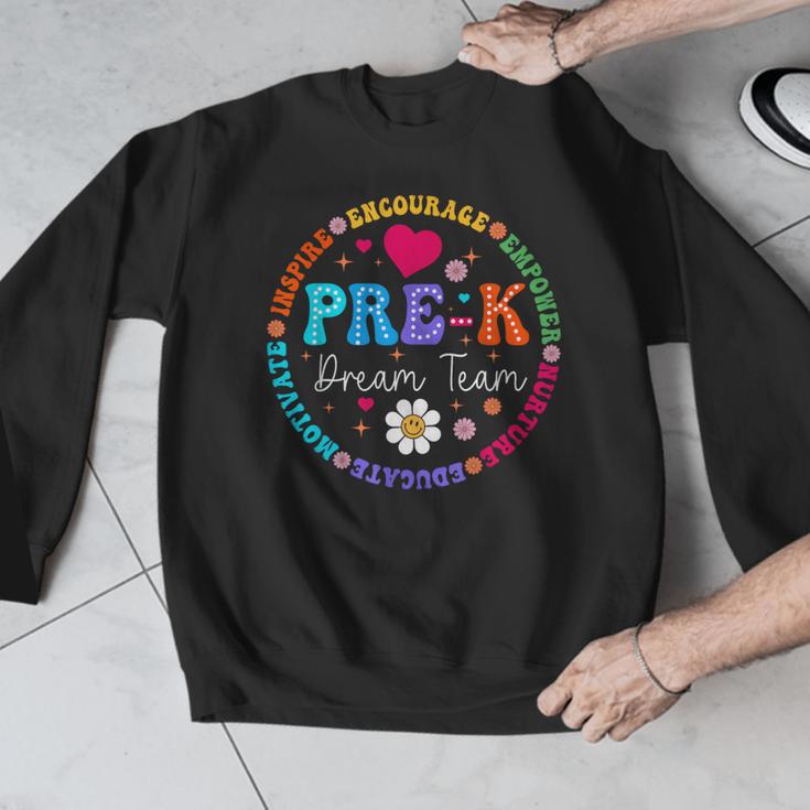Pre K Dream Team Back To School Boys First Day Teacher Men Graphic Sweatshirt, funny design Pre K Dream Team Back To School Boys First Day Teacher Men Graphic Sweatshirt, funny design