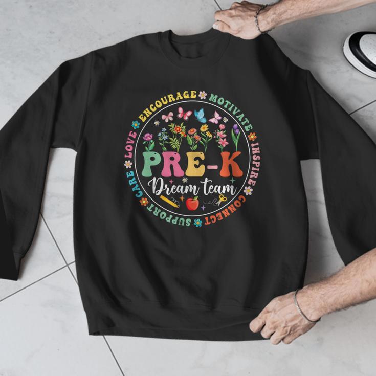 Pre-K Dream Team Back To School Teacher Flower Men Graphic Sweatshirt, funny design Pre-K Dream Team Back To School Teacher Flower Men Graphic Sweatshirt, funny design