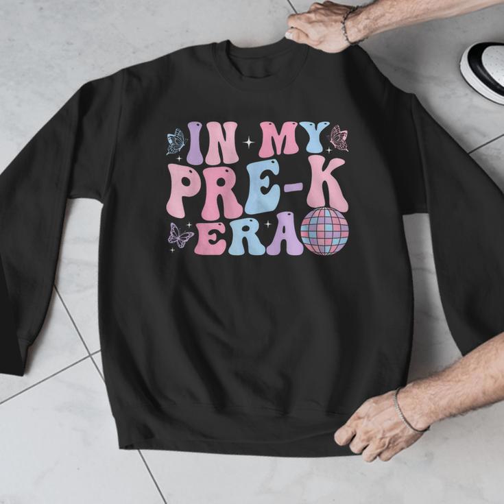 In My Pre K Era Groovy Back To School First Day Teacher Kids Men Graphic Sweatshirt, Groovy Teacher Gifts, funny design