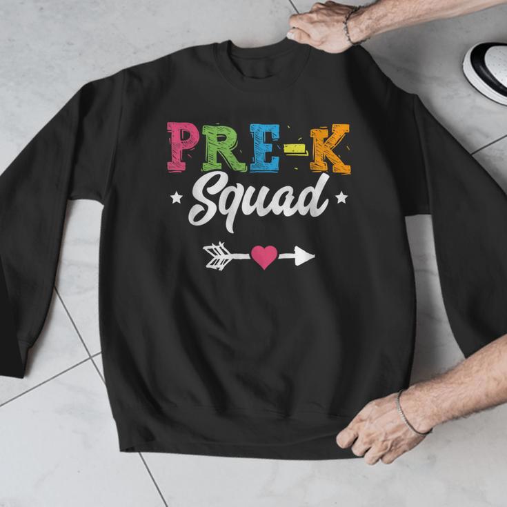 Pre-K Squad Teacher Student Kids Preschool Back To School Men Graphic Sweatshirt, funny design Pre-K Squad Teacher Student Kids Preschool Back To School Men Graphic Sweatshirt, funny design
