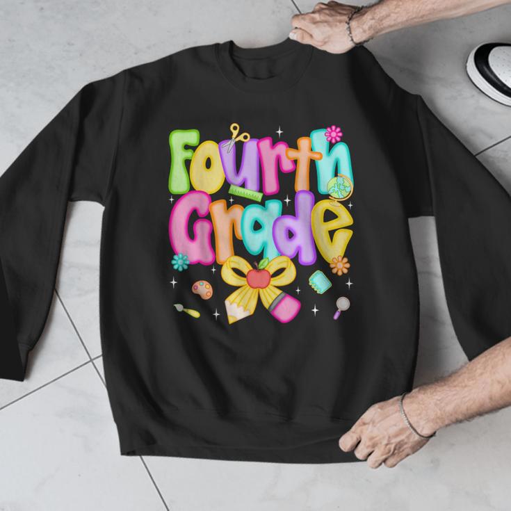Preppy Fourth Grade Back To School 4th Grade Teacher Girls Men Graphic Sweatshirt, 4th Grade Teacher Gifts, funny design Preppy Fourth Grade Back To School 4th Grade Teacher Girls Men Graphic Sweatshirt, 4th Grade Teacher Gifts, funny design