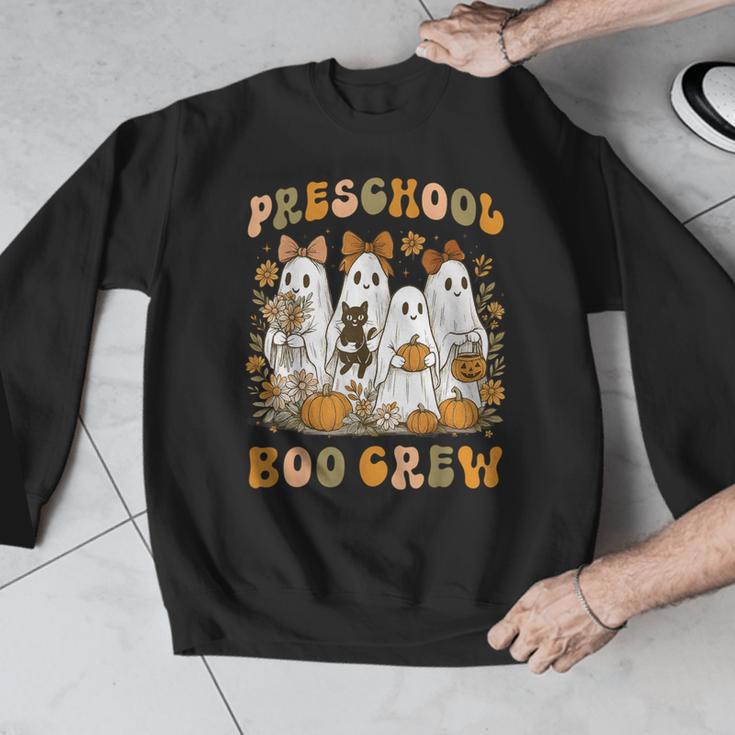 Preschool Boo Crew Halloween Teacher Ghost Costume Matching Men Graphic Sweatshirt, funny design Preschool Boo Crew Halloween Teacher Ghost Costume Matching Men Graphic Sweatshirt, funny design
