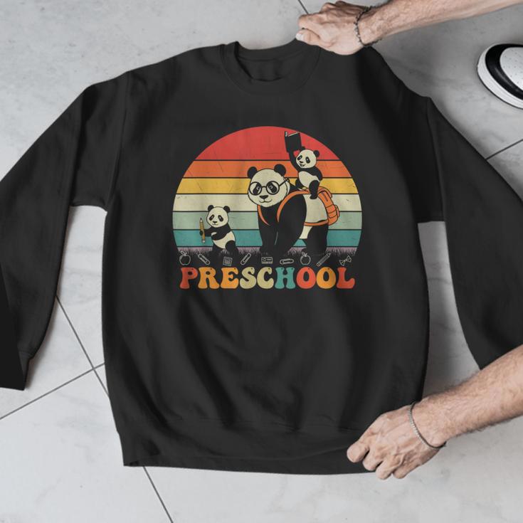 Preschool Panda Back To School Teacher Student Men Graphic Sweatshirt, funny design Preschool Panda Back To School Teacher Student Men Graphic Sweatshirt, funny design