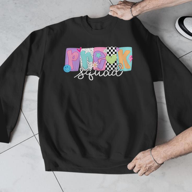 Preschool Squad Team Pre-K Crew Back To School Teacher Men Graphic Sweatshirt, funny design Preschool Squad Team Pre-K Crew Back To School Teacher Men Graphic Sweatshirt, funny design