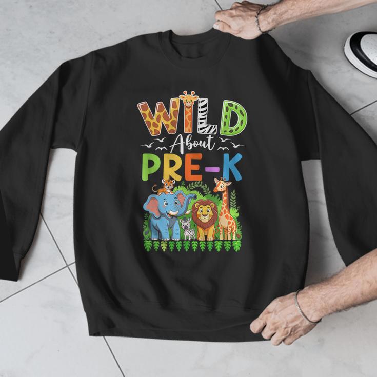 Preschool Teacher Kids Back To School Wild About Pre-K Men Graphic Sweatshirt, funny design