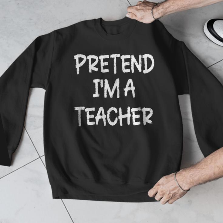 Pretend I'm a Teacher Lazy Last Minute Halloween Costume Men Graphic Sweatshirt, funny design