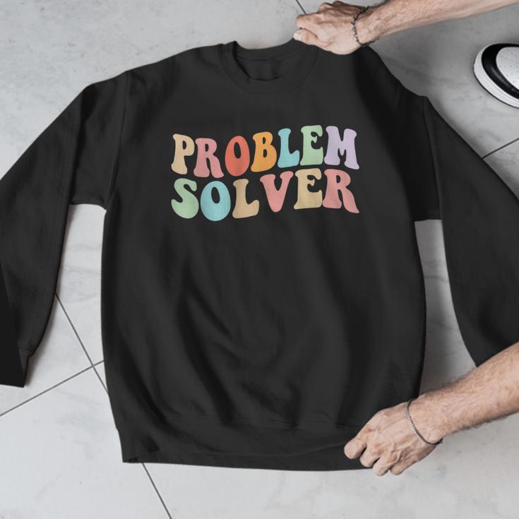 Problem Solver School Work Staff Front Desk Teacher Men Graphic Sweatshirt, funny design Problem Solver School Work Staff Front Desk Teacher Men Graphic Sweatshirt, funny design