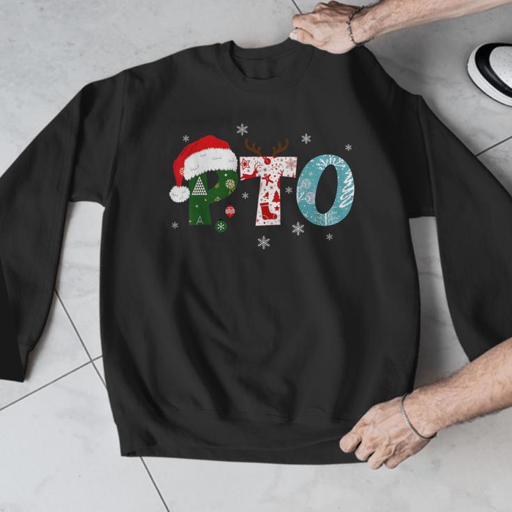 PTO Santa Hat Reindeer Parent Teacher Organization Christmas Men Graphic Sweatshirt, funny design PTO Santa Hat Reindeer Parent Teacher Organization Christmas Men Graphic Sweatshirt, funny design