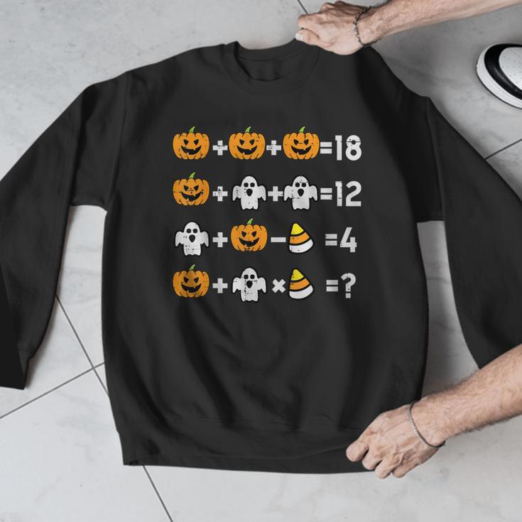 Pumpkin Ghost Equation Math Teacher Halloween Costume Men Graphic Sweatshirt, funny design