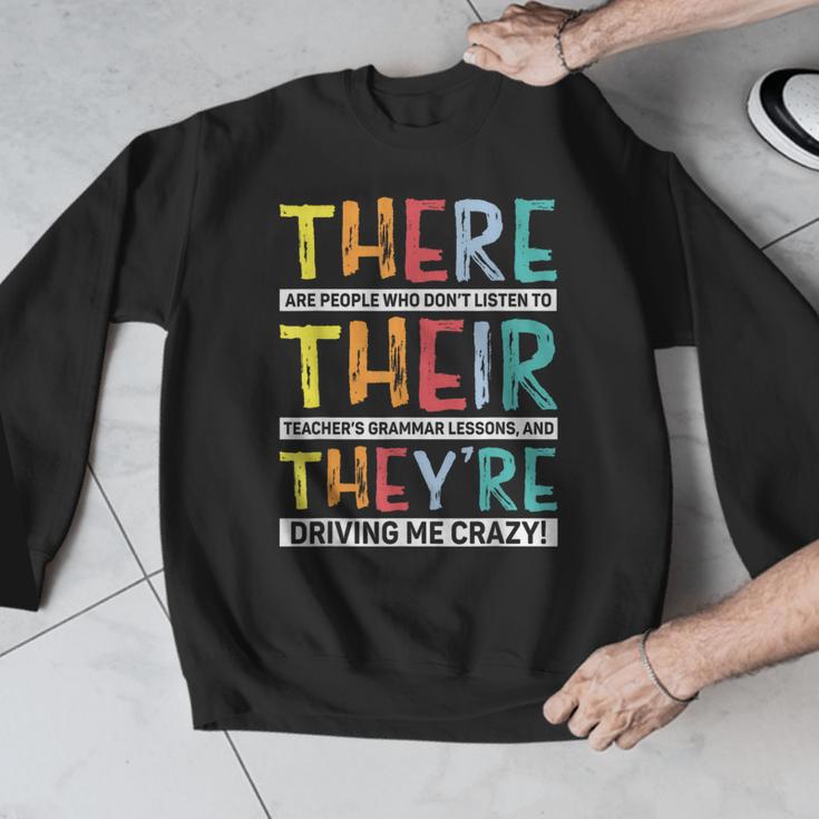 There Their They’Re Grammar Joke For English Teacher Student Men Graphic Sweatshirt, English Teacher Gifts, funny design There Their They’Re Grammar Joke For English Teacher Student Men Graphic Sweatshirt, English Teacher Gifts, funny design