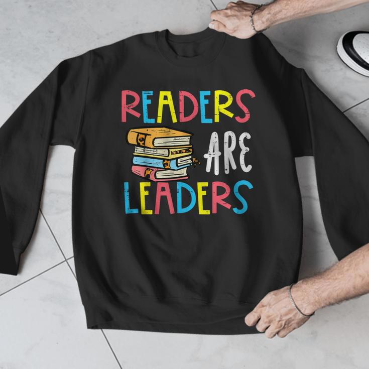 Readers Are Leaders Reading Book Lover Teacher Women Men Kid Men Graphic Sweatshirt, funny design