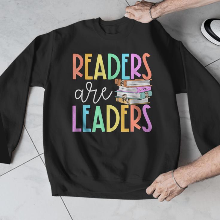 Readers Are Leaders Reading Book Lovers Teacher Women Kids Men Graphic Sweatshirt, funny design