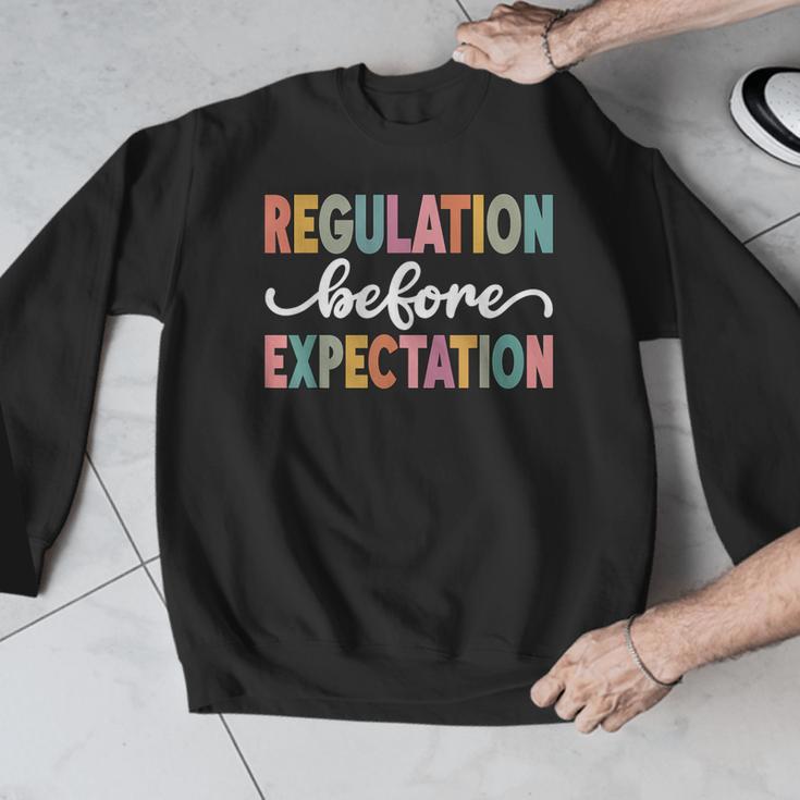 Regulation Before Expectation Cute ABA SPED Teacher Therapy Men Graphic Sweatshirt, funny design Regulation Before Expectation Cute ABA SPED Teacher Therapy Men Graphic Sweatshirt, funny design