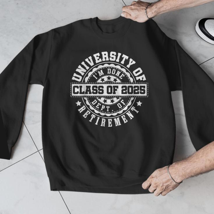 Retired 2025 For Teacher Retirement University Of I'm Done Men Graphic Sweatshirt, funny design