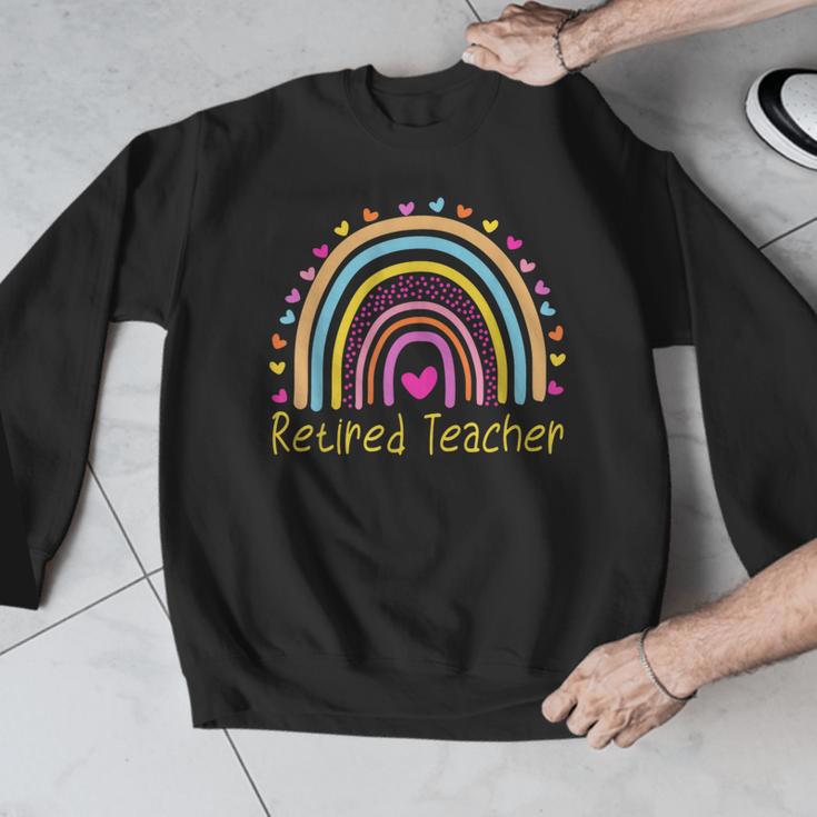 Retired Teacher Rainbow Men Graphic Sweatshirt, funny design Retired Teacher Rainbow Men Graphic Sweatshirt, funny design