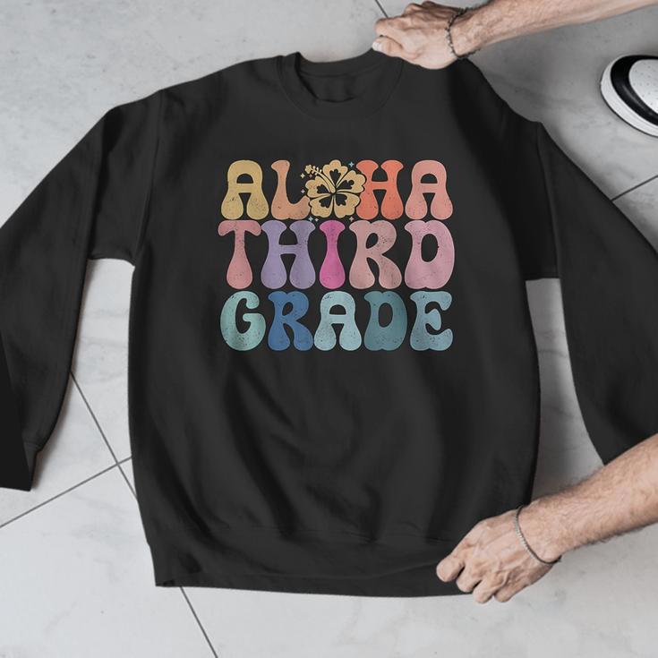 Retro Aloha Third Grade Teacher Summer Vacation Beach Hawaii Men Graphic Sweatshirt, funny design Retro Aloha Third Grade Teacher Summer Vacation Beach Hawaii Men Graphic Sweatshirt, funny design
