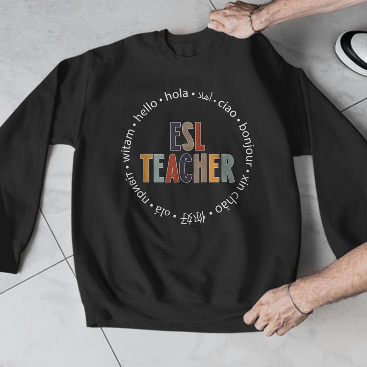 Retro ESL Teacher Teach Multilingual Learners Team Men Graphic Sweatshirt, Esl Teacher Gifts, funny design Retro ESL Teacher Teach Multilingual Learners Team Men Graphic Sweatshirt, Esl Teacher Gifts, funny design