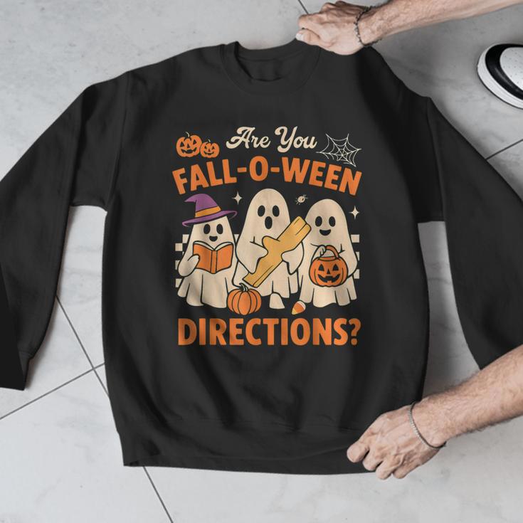 Retro Are You Fall O Ween Directions Ghost Teacher Spooky Men Graphic Sweatshirt, funny design Retro Are You Fall O Ween Directions Ghost Teacher Spooky Men Graphic Sweatshirt, funny design
