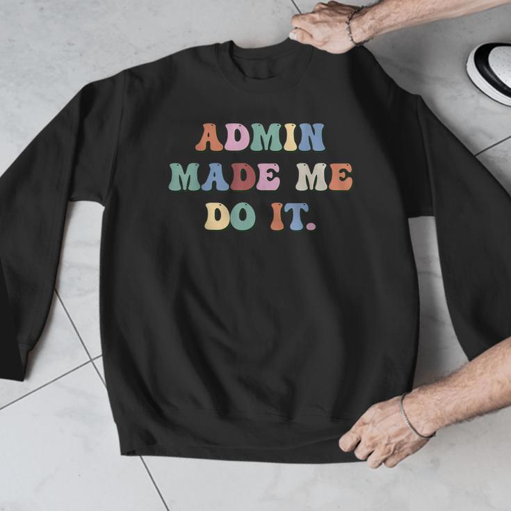 Retro High Grade School Teacher Admin Made Me Do It Quote Men Graphic Sweatshirt, funny design Retro High Grade School Teacher Admin Made Me Do It Quote Men Graphic Sweatshirt, funny design