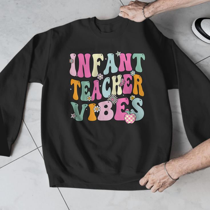 Retro Infant Teacher Vibes Women Daycare Teacher Men Graphic Sweatshirt, funny design Retro Infant Teacher Vibes Women Daycare Teacher Men Graphic Sweatshirt, funny design