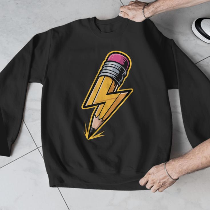 Retro Pencil Pencil Back To School Teacher Student Men Graphic Sweatshirt, funny design Retro Pencil Pencil Back To School Teacher Student Men Graphic Sweatshirt, funny design