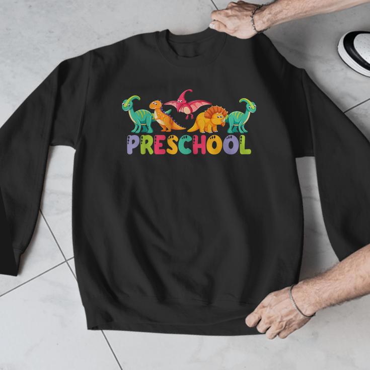 Retro Preschool Cute Dinosaur Preschool Teacher Kids Boys Men Graphic Sweatshirt, funny design Retro Preschool Cute Dinosaur Preschool Teacher Kids Boys Men Graphic Sweatshirt, funny design