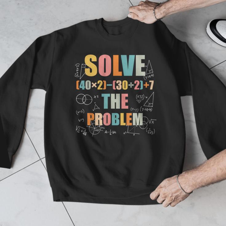 Retro Solve The Problem 67 Meme Joke Math Teacher Men Graphic Sweatshirt, funny design Retro Solve The Problem 67 Meme Joke Math Teacher Men Graphic Sweatshirt, funny design