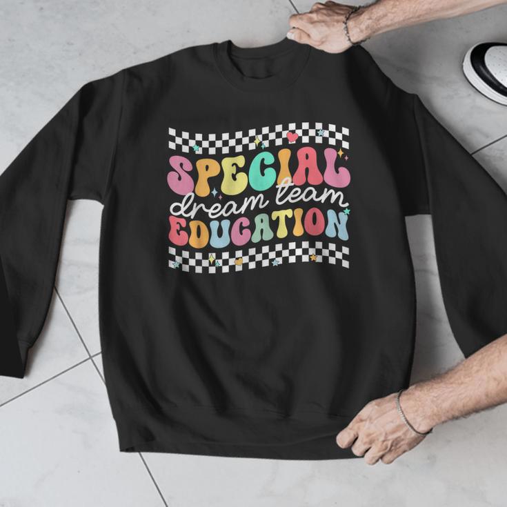 Retro Special Education Squad Groovy Dream Team SPED Teacher Men Graphic Sweatshirt, Groovy Teacher Gifts, funny design