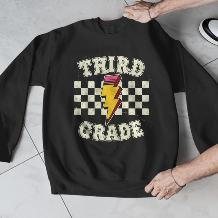 Retro Third Grade Teacher Lightning Bolt Pencil Teacher Kids Men Graphic Sweatshirt, funny design Retro Third Grade Teacher Lightning Bolt Pencil Teacher Kids Men Graphic Sweatshirt, funny design