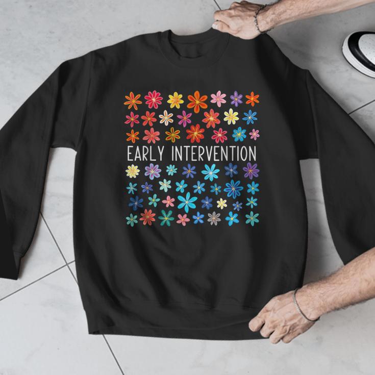 Retro Wildflower Early Intervention Teacher Interventionist Men Graphic Sweatshirt, funny design Retro Wildflower Early Intervention Teacher Interventionist Men Graphic Sweatshirt, funny design