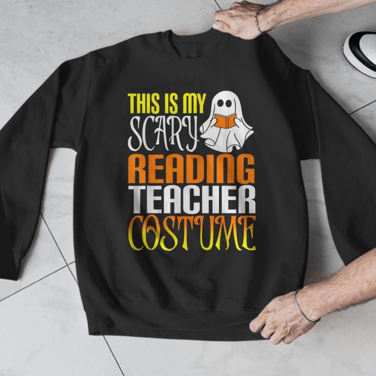 This Is My Scary Reading Teacher Costume Halloween School Men Graphic Sweatshirt, funny design