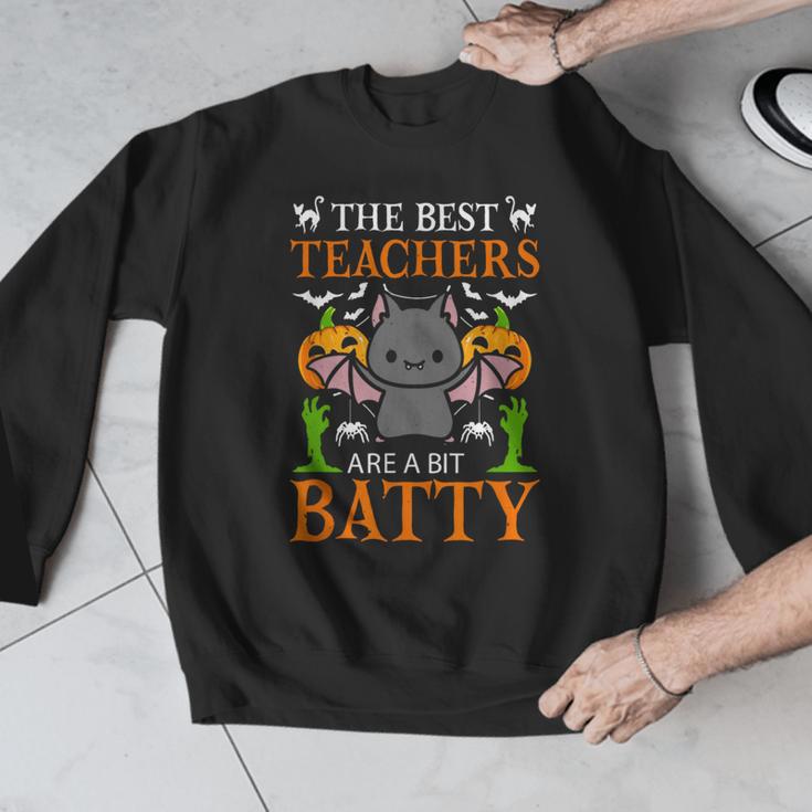 School Teacher A Bit Batty Teaching Bat Halloween Costume Men Graphic Sweatshirt, funny design