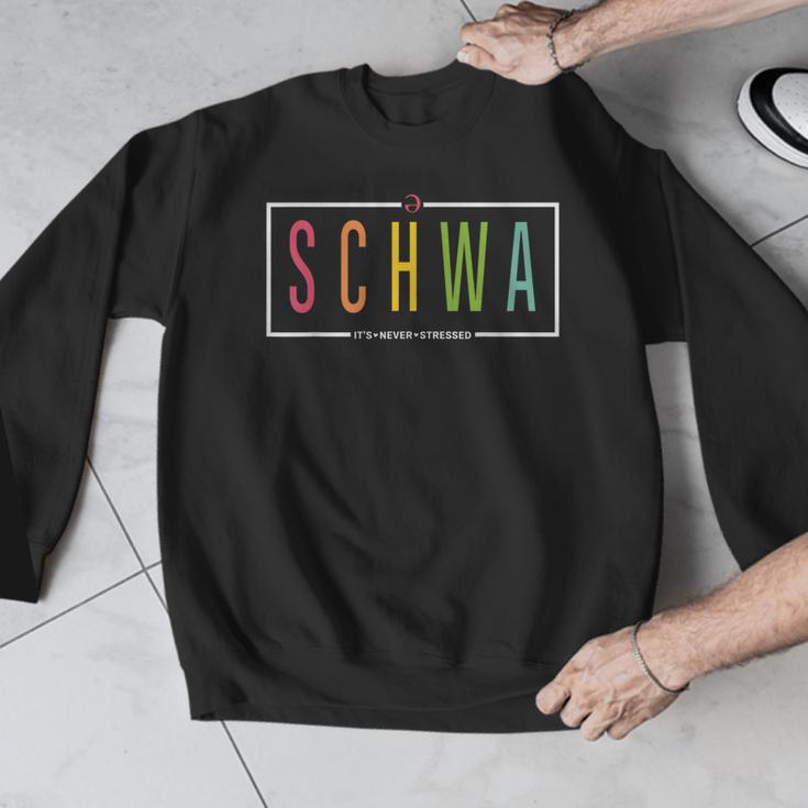 Schwa Teacher Reading Literacy For English Grammar Teachers Men Graphic Sweatshirt, English Teacher Gifts, funny design Schwa Teacher Reading Literacy For English Grammar Teachers Men Graphic Sweatshirt, English Teacher Gifts, funny design