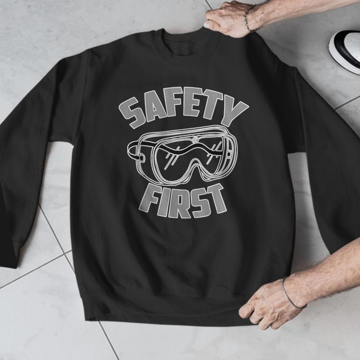 Science Teacher Shirt Safety First STEM STEAM Shirt Men Graphic Sweatshirt, Science Teacher Gifts, funny design