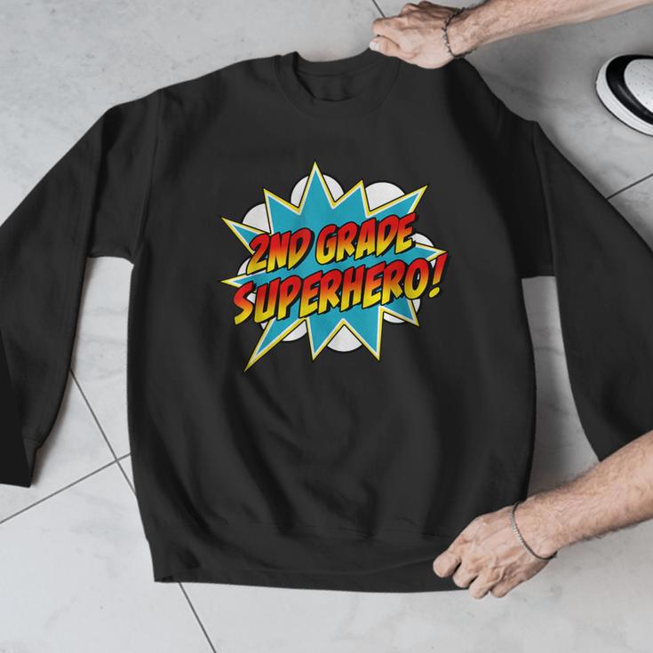 Second Grade Superhero Teacher Student 2nd Grade Comic Retro Men Graphic Sweatshirt, 2nd Grade Teacher Gifts, funny design Second Grade Superhero Teacher Student 2nd Grade Comic Retro Men Graphic Sweatshirt, 2nd Grade Teacher Gifts, funny design