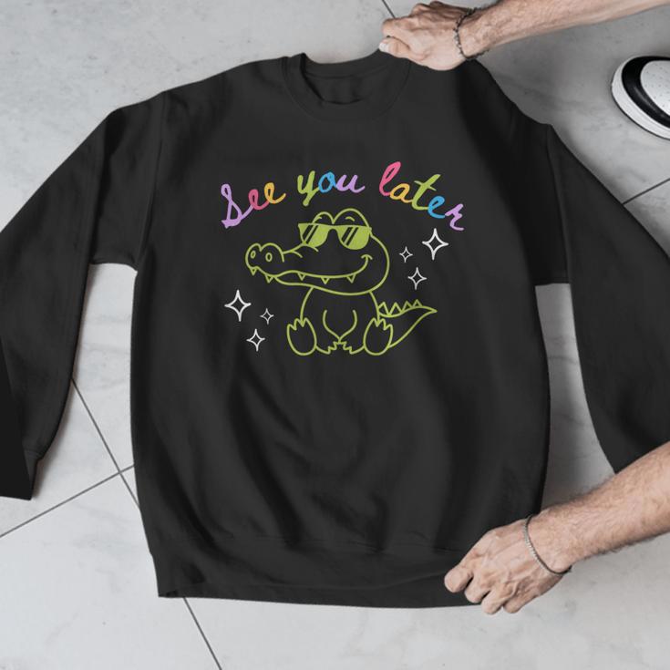 See You Later Teacher Summer Alligator Last Day Of School Men Graphic Sweatshirt, funny design