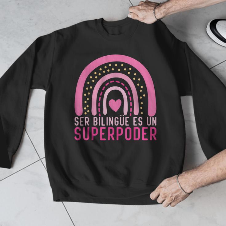 Ser Bilingue Es Un Superpoder Spanish Teacher Esl Teacher Men Graphic Sweatshirt, Esl Teacher Gifts, funny design Ser Bilingue Es Un Superpoder Spanish Teacher Esl Teacher Men Graphic Sweatshirt, Esl Teacher Gifts, funny design