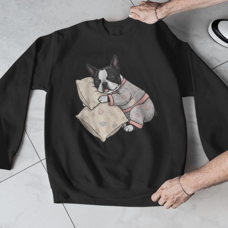 Sleepy Boston Terrier Pajama Men Women Kids Men Graphic Sweatshirt, funny design