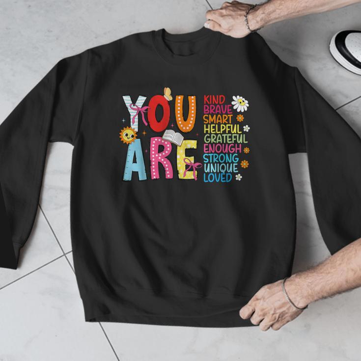 You Are Smart Brave Strong Kind Loved Motivation Teacher Kid Men Graphic Sweatshirt, funny design You Are Smart Brave Strong Kind Loved Motivation Teacher Kid Men Graphic Sweatshirt, funny design