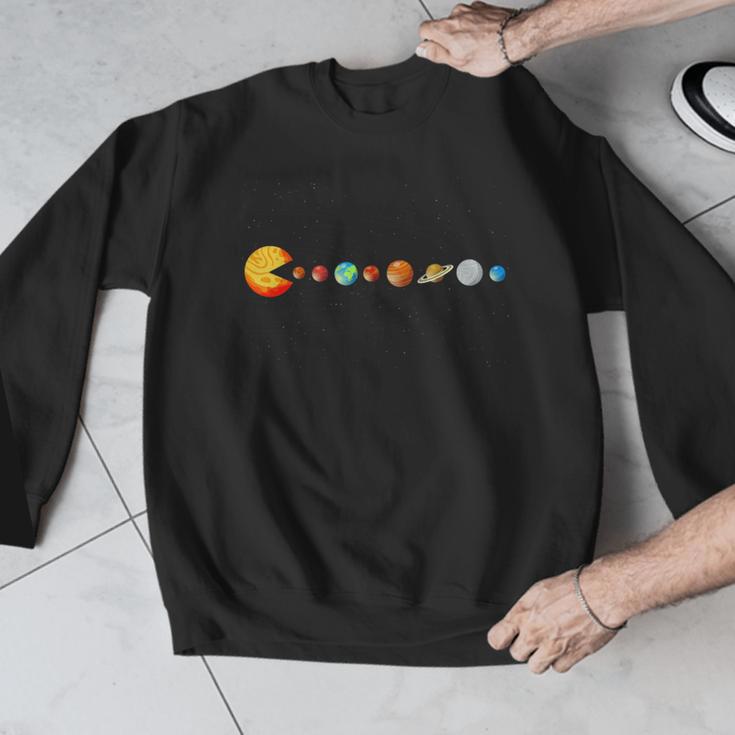 Solar System Teacher Video Games Sun Eating Planets Men Graphic Sweatshirt, funny design Solar System Teacher Video Games Sun Eating Planets Men Graphic Sweatshirt, funny design