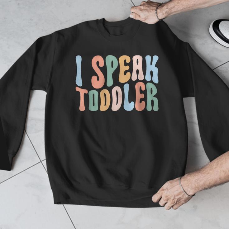 I Speak Toddler Teacher Pre School Back To School First Day Men Graphic Sweatshirt, funny design I Speak Toddler Teacher Pre School Back To School First Day Men Graphic Sweatshirt, funny design