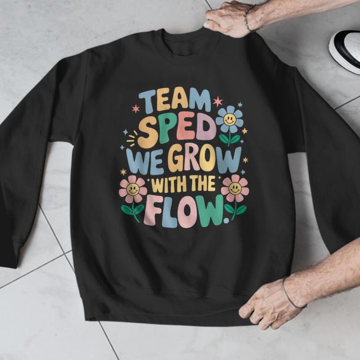 Special Education Teacher Team SPED Grow With The Flow Men Graphic Sweatshirt, funny design Special Education Teacher Team SPED Grow With The Flow Men Graphic Sweatshirt, funny design