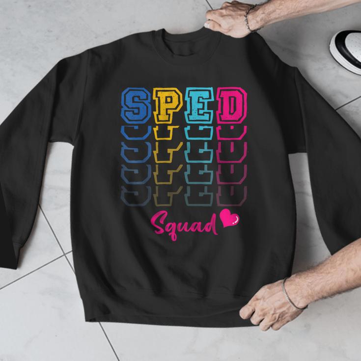 SPED Squad Proud Special Education Para Teacher Colorful Men Graphic Sweatshirt, funny design SPED Squad Proud Special Education Para Teacher Colorful Men Graphic Sweatshirt, funny design