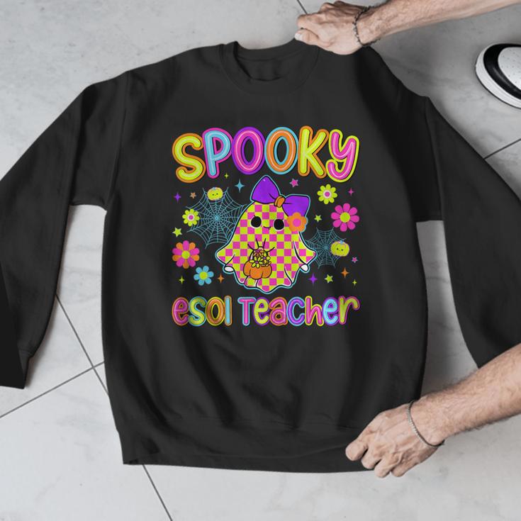 Spooky ESOL Teacher Halloween ESOL Teaching Coquette Men Graphic Sweatshirt, funny design Spooky ESOL Teacher Halloween ESOL Teaching Coquette Men Graphic Sweatshirt, funny design