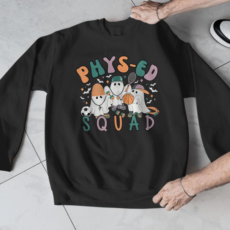 Spooky Ghost PE Teacher Squad Physical Education Halloween Men Graphic Sweatshirt, Pe Teacher Gifts, funny design Spooky Ghost PE Teacher Squad Physical Education Halloween Men Graphic Sweatshirt, Pe Teacher Gifts, funny design