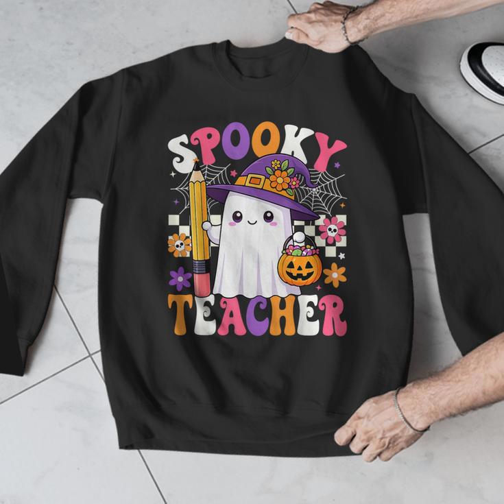 Spooky Teacher Ghost Pencil Teach Halloween Teacher Men Graphic Sweatshirt, funny design Spooky Teacher Ghost Pencil Teach Halloween Teacher Men Graphic Sweatshirt, funny design